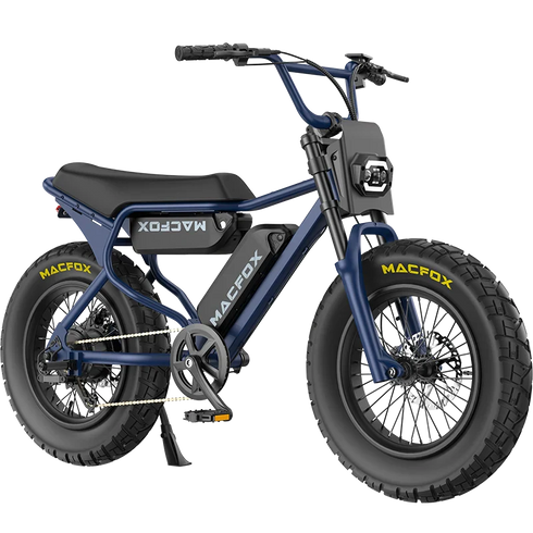 Macfox X7 Electric Bike Dual Battery in Navy Blue