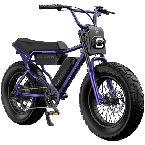 Macfox X7 Electric Bike Dual Battery in Purple