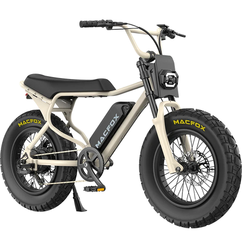 Macfox X7 Electric Bike Single Battery in Beige