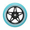 Envy - 110mm S3 Wheels Pair - Black/ Teal