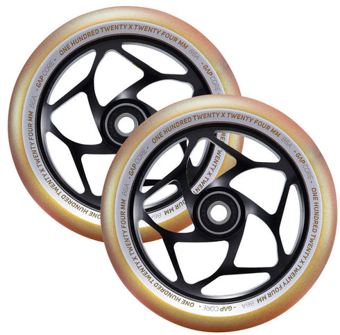 ENVY 120MM GAP CORE WHEEL PAIR - BLACK/GOLD