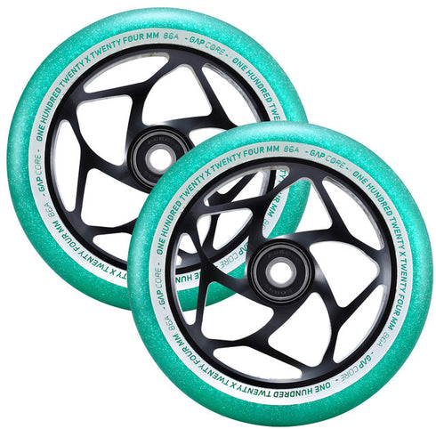ENVY 120MM GAP CORE WHEEL PAIR - BLACK/JADE