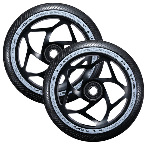 ENVY 120MM X 30MM TRI BEARING WHEELPAIR - BLACK/BLACK