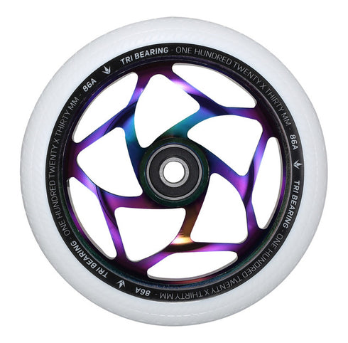 ENVY - 120MM X 30MM TRI BEARING WHEEL PAIR - OIL SLICK/WHITE