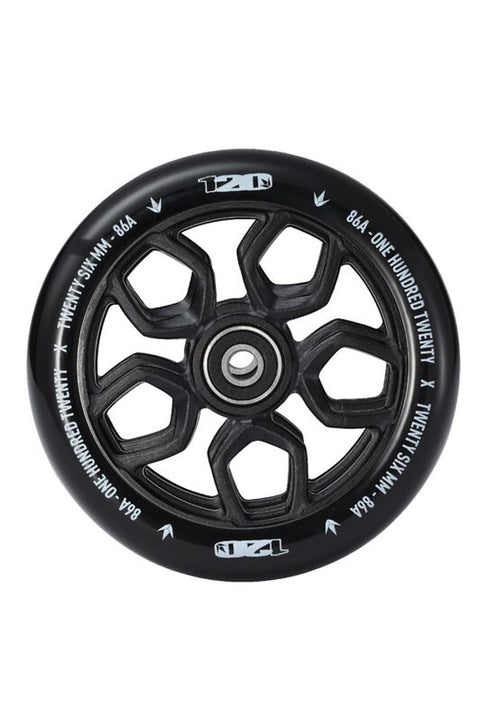 120mm L Wheels | Black, Chrome & Oil Slickambo