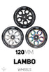 120mm L Wheels | Black, Chrome & Oil Slickambo