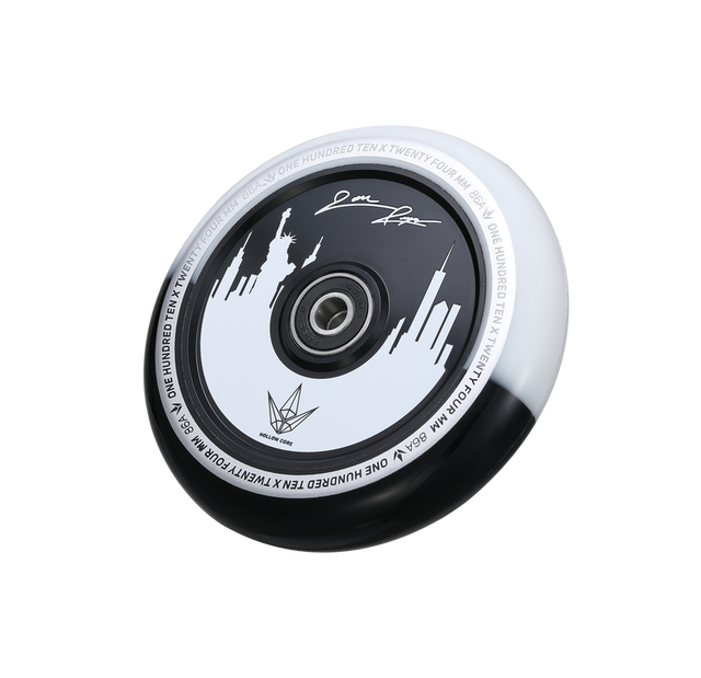 JON REYES 110MM WHEEL - BLACK/WHITE PAIR – US Pro Scooters